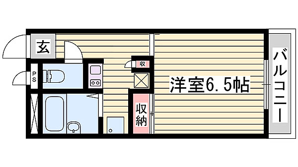 レオパレスサンライト2 209｜兵庫県姫路市野里(賃貸アパート1K・2階・20.28㎡)の写真 その2