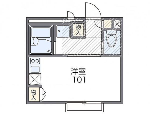 レオパレスレヴェルベールII 203｜兵庫県姫路市南畝町1丁目(賃貸アパート1K・2階・19.87㎡)の写真 その2