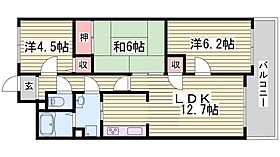 アルコート高岡  ｜ 兵庫県姫路市西今宿1丁目（賃貸マンション3LDK・3階・65.10㎡） その2