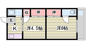 大崎荘  ｜ 兵庫県神崎郡福崎町福田（賃貸アパート2K・1階・29.16㎡） その2