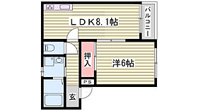 アガサント  ｜ 兵庫県姫路市飾磨区城南町2丁目（賃貸アパート1LDK・1階・35.69㎡） その2