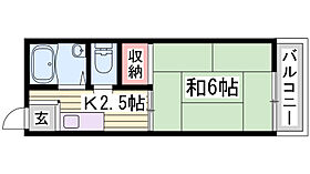 サンシティー上大野  ｜ 兵庫県姫路市上大野1丁目（賃貸アパート1K・2階・20.46㎡） その2