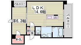 Mailleur  ｜ 兵庫県姫路市安田4丁目（賃貸マンション1LDK・4階・46.86㎡） その2