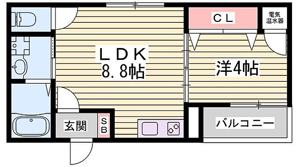 サントークII ｜兵庫県姫路市飾磨区三宅1丁目(賃貸アパート1LDK・2階・30.69㎡)の写真 その2