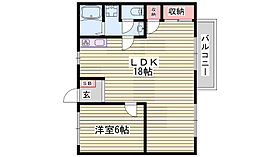 大喜小松ハイツI  ｜ 兵庫県姫路市広畑区小松町2丁目（賃貸アパート1LDK・2階・52.17㎡） その2