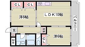 シャトー藤  ｜ 兵庫県姫路市飾西字三反長260-1（賃貸マンション2LDK・3階・55.84㎡） その2