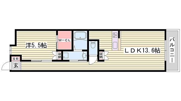 キャッスルコート神田町 ｜兵庫県姫路市神田町2丁目(賃貸マンション1LDK・4階・50.79㎡)の写真 その2