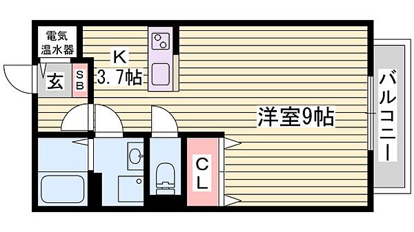 グランマーシーマサノ　A ｜兵庫県姫路市飾磨区都倉1丁目(賃貸アパート1R・2階・33.39㎡)の写真 その2