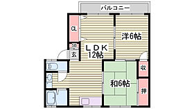 ヌーベルヴァーグＡ棟  ｜ 兵庫県姫路市白国1丁目（賃貸アパート2LDK・1階・53.00㎡） その2