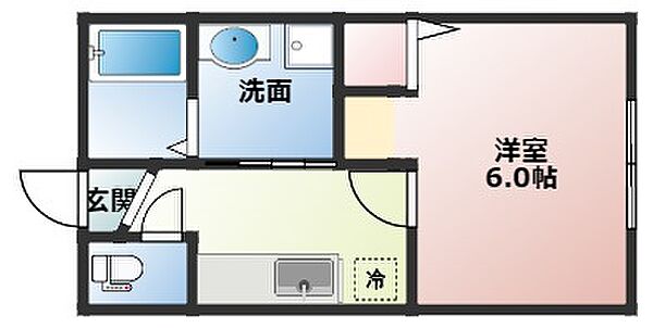 リープラスはりま勝原 2-B｜兵庫県姫路市勝原区熊見(賃貸アパート1K・2階・22.80㎡)の写真 その2