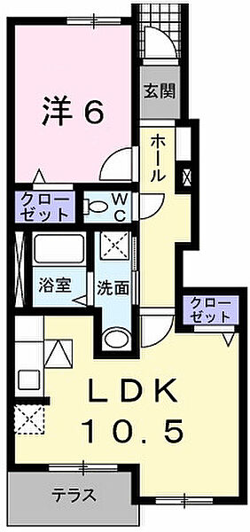 ビオレ榎ノ森III ｜兵庫県揖保郡太子町鵤(賃貸アパート1LDK・1階・42.63㎡)の写真 その2