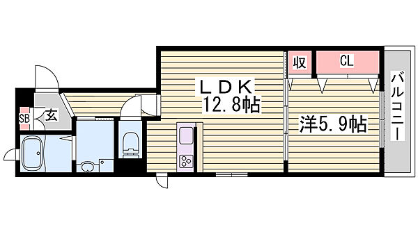 Ｆ-ＳＩＴＥ東雲 ｜兵庫県姫路市東雲町4丁目(賃貸アパート1LDK・2階・42.37㎡)の写真 その2