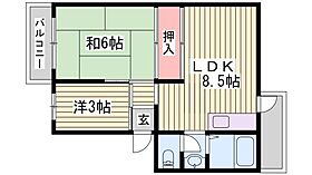 兵庫県姫路市砥堀（賃貸マンション2LDK・1階・44.02㎡） その2