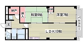 ハイツ柳井  ｜ 兵庫県姫路市北平野2丁目（賃貸マンション2LDK・2階・60.48㎡） その2