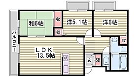 ネオグランデ坂田町姫路駅北  ｜ 兵庫県姫路市坂田町（賃貸マンション3LDK・13階・66.70㎡） その2