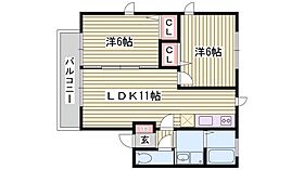 ガーデンハイツ Ａ・Ｂ棟  ｜ 兵庫県姫路市仁豊野（賃貸アパート2LDK・2階・49.85㎡） その2