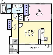 メゾンミッテ2番館  ｜ 兵庫県三木市自由が丘本町3丁目304番地の20（賃貸アパート1LDK・1階・45.12㎡） その2