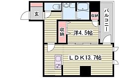 インタービレッジ船丘（増築部分）  ｜ 兵庫県姫路市船丘町（賃貸マンション1LDK・3階・45.12㎡） その2