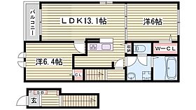 メゾン・ド・グレース　1  ｜ 兵庫県姫路市勝原区大谷字白楽田65-1（賃貸アパート2LDK・2階・59.58㎡） その2