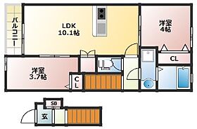 カプラン花田III  ｜ 兵庫県姫路市花田町小川（賃貸アパート2LDK・2階・44.39㎡） その1