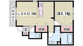 クレール三宅  ｜ 兵庫県姫路市飾磨区三宅1丁目（賃貸アパート1LDK・1階・45.74㎡） その2