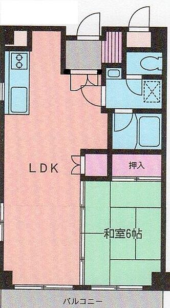 神奈川県海老名市中央1丁目(賃貸マンション1LDK・5階・46.36㎡)の写真 その2