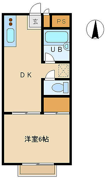 神奈川県相模原市中央区淵野辺本町2丁目(賃貸マンション1DK・2階・26.49㎡)の写真 その2