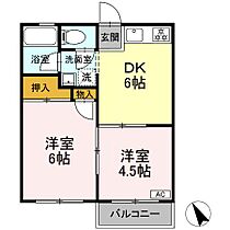 神奈川県相模原市南区上鶴間本町2丁目（賃貸アパート2DK・2階・37.11㎡） その2