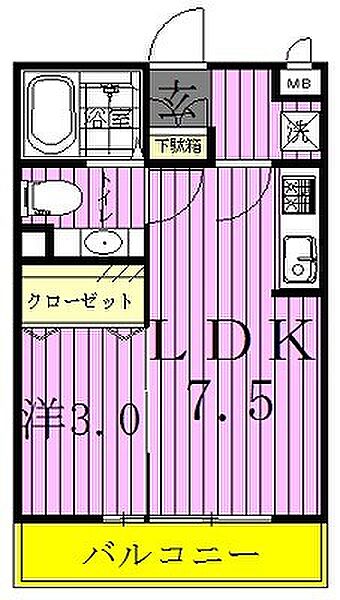 クレストフォート 302｜千葉県流山市南流山４丁目(賃貸アパート1DK・3階・29.25㎡)の写真 その2