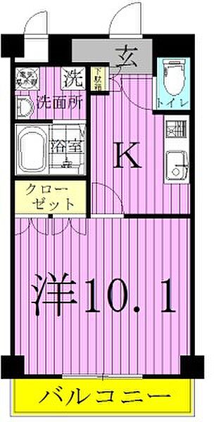 SOUTH　HALE 302｜千葉県松戸市古ケ崎(賃貸マンション1K・3階・33.60㎡)の写真 その2