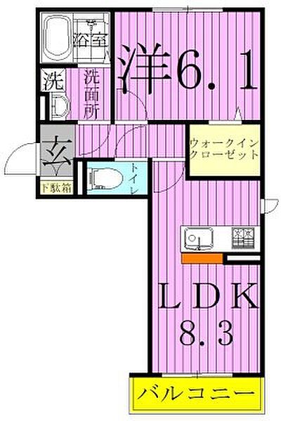 プランドール 203｜千葉県松戸市北松戸１丁目(賃貸アパート1LDK・2階・37.92㎡)の写真 その2