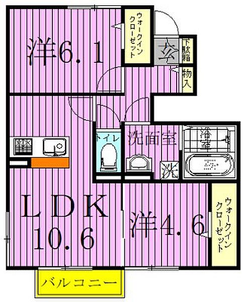 ロマージュ松飛台 102｜千葉県松戸市松飛台(賃貸アパート2LDK・1階・52.84㎡)の写真 その2
