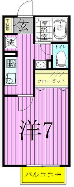 ポラリス 102｜千葉県松戸市金ケ作(賃貸アパート1K・1階・23.40㎡)の写真 その2