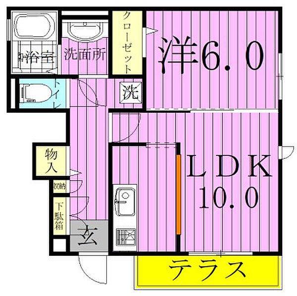 クオシス 102｜千葉県松戸市中根(賃貸アパート1LDK・1階・41.91㎡)の写真 その2