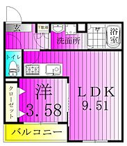 TSR新松戸 201 ｜ 千葉県松戸市新松戸北２丁目2番地27（賃貸アパート1LDK・2階・32.55㎡） その2