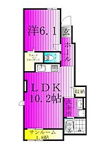 ユイマールS 104 ｜ 千葉県松戸市栄町１丁目53-2（賃貸アパート1LDK・1階・44.02㎡） その2