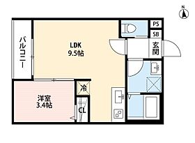 SQB（エスキュービー） 302 ｜ 千葉県松戸市中和倉172-5（賃貸アパート1LDK・3階・30.05㎡） その2