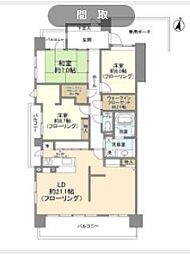 ウィズ松戸陽だまりの丘 6階3LDKの間取り