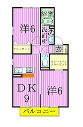 ウィルモア新松戸B棟 2階