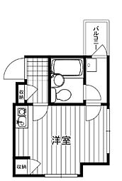 ベルトピア松戸第7 1Kの間取図画像