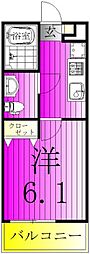 メゾングリーズ五香南 1Kの間取図画像