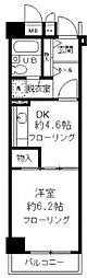松戸駅前ハイツ 1DKの間取図画像