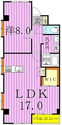 パディントンヒル 1LDKの間取図画像