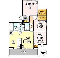 Irene(イレーネ) 3LDKの間取図画像