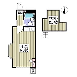 ニューパレス松戸 ワンルームの間取図画像