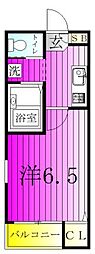 クレフラスト緑ヶ丘 1Kの間取図画像
