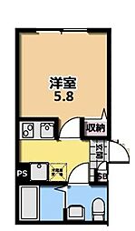 仮)ルーチェ北小金 1Kの間取図画像