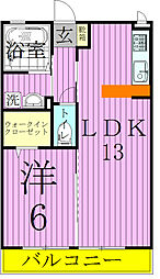 エスペランサ 1LDKの間取図画像