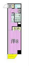 グランドルチェ1 1Kの間取図画像