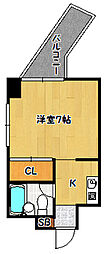シンプルライフ荒田 1Kの間取図画像